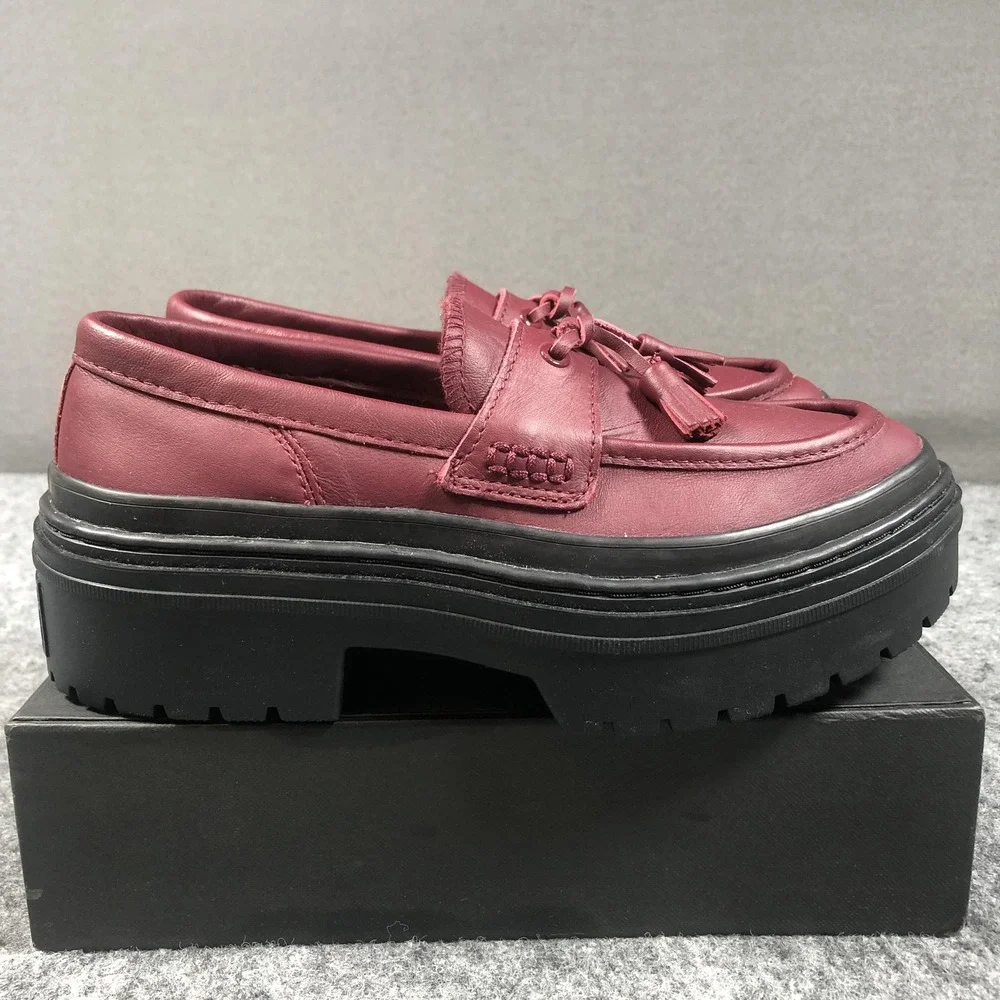 Converse Chuck Taylor All Star Lugged Heel Loafer Womens 7 Deep Bordeaux A14708C